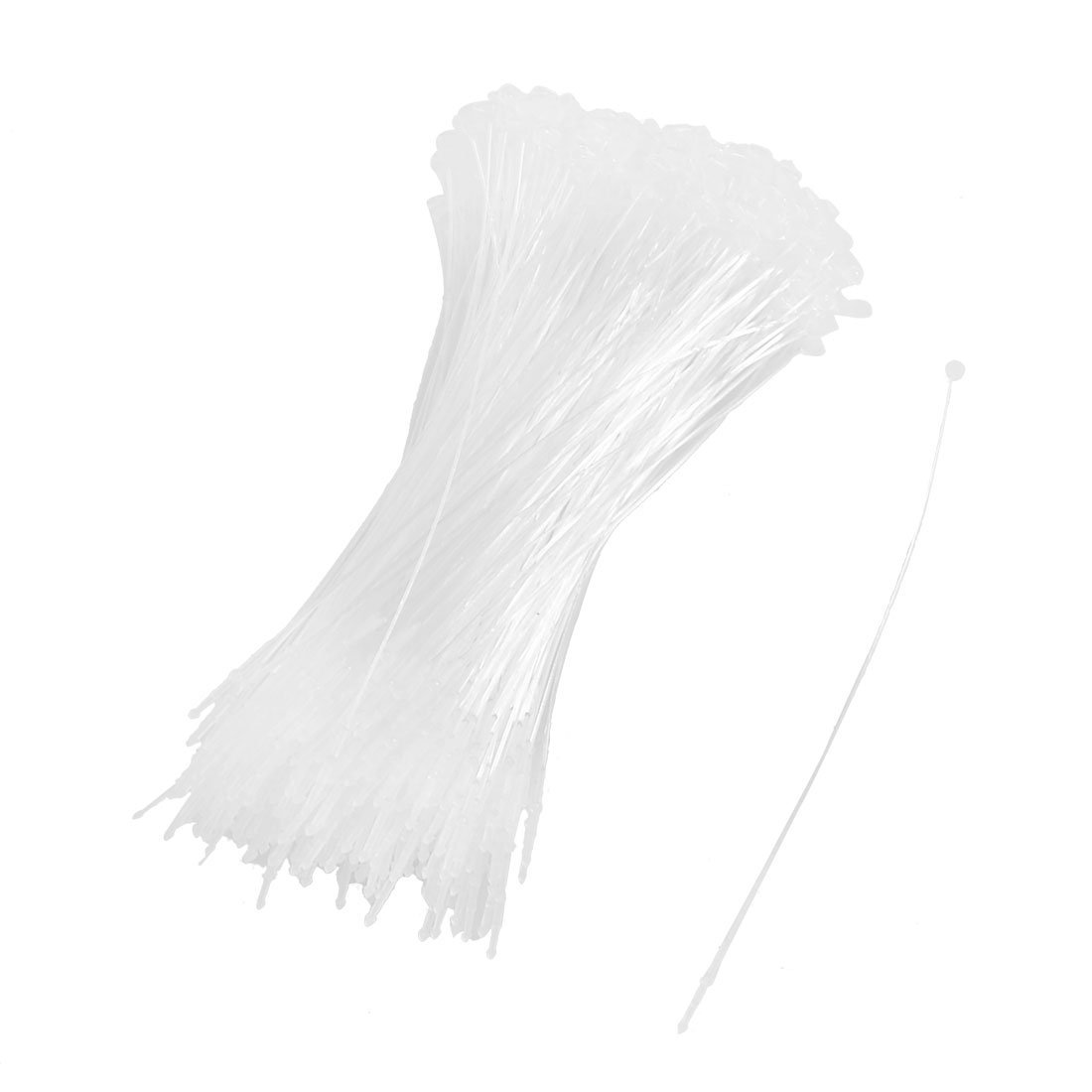 Sourcingmap 500 Pieces White Snap Lock Pins Loop Price Tag Fastener 5" 130mm