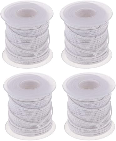 Hellery 4 Carretes De 30 Metros De Algodón Trenzado Mecha De Vela: Amazon.es: Hogar