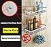 Bathroom Shelf Shower Shelf Adhesive Aluminum Shower Caddy for Shampoo Holder Kitchen Rack Storage Organizer No Drilling Retangle Wall Mount Storage Basket