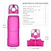 Jerrybox Collapsible Water Bottle - 750ml, Silica Gel, Medical Grade, BPA Free, FDA Approved, Leak Proof Silicone Foldable Sports Bottle, for Sports, Outdoor, Travel, Camping, Picnic(26 oz) (Fuchsia)
