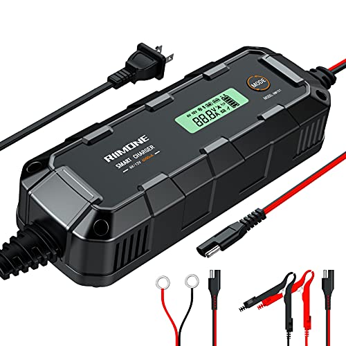 RIIMONE Smart Battery Charger, Trickle Charger and Maintainer