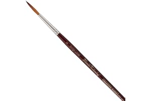 Creative Mark Mimik Kolinsky Watercolor Brush - # 6 Script Liner - Short Handle Synthetic Paint Brush - Handmade in Germany - Synthetic Sable Paint Brushes for Professional Artists - Animal-Friendly