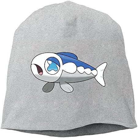 WLF Unisex Cartoon Sad Fish Fashion Soft Daily Beanie Hat Skull Cap