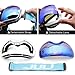 Juli Ski Goggles,Winter Snow Sports Snowboard Goggles with Anti-Fog UV Protection Interchangeable Spherical Dual Lens for Men Women & Youth Snowmobile Skiing Skating Blue