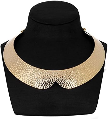 celenide® Collar Bib Necklace Gold Fantasy Woman Girl Peter Pan Collar