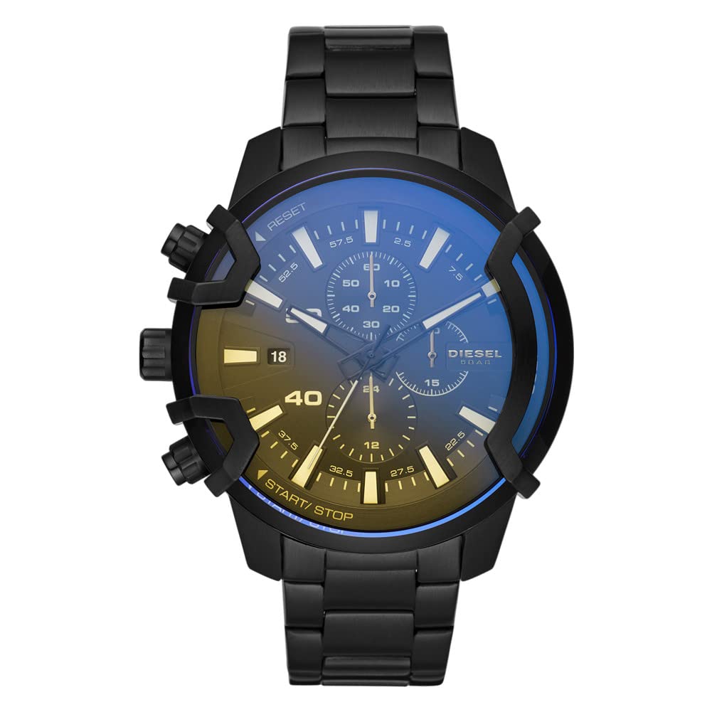 Diesel Watch for Men Griffed, Chronograph Movement, 48 mm Black Stainless Steel Case with a Stainless Steel Strap, DZ4529 — image 1