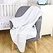 TILLYOU Breathable Quilted Cotton Baby Blanket for All Seasons, Lightweight Warm Toddler Bed Crib Blanket, Super Soft Daycare Nap/Nursery Sleeping Blanket, Heather Gray 39”x47”