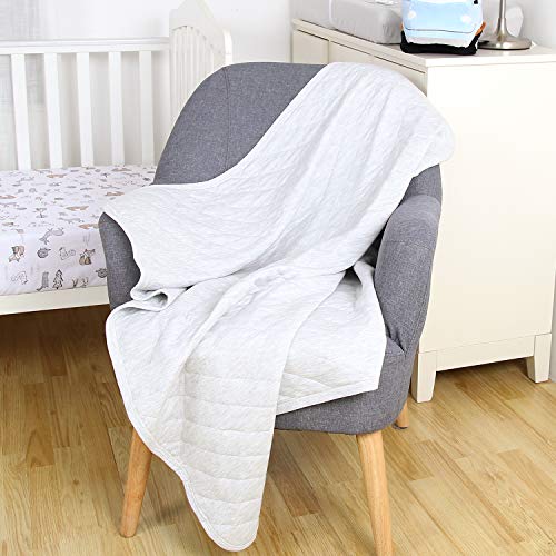 image for TILLYOU Allergy-Free Quilted Cotton Baby Blanket Lightweight Warm Todd