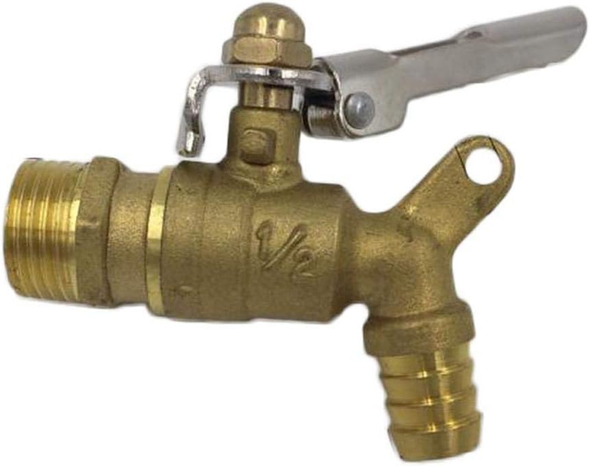 TOMOYOU Brass Faucet Outdoor 1/2" Thread Water Tap Lockable Garden Home Useful Tool