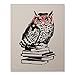Hipster Owl Art Print Book Lover Literature Nerd Red Glasses Animal Poster Harry Potter Inspired Home Decor 8 x 10 inches
