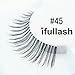 #45, 12 Pairs ifullash 100% Human Hair Eyelashes