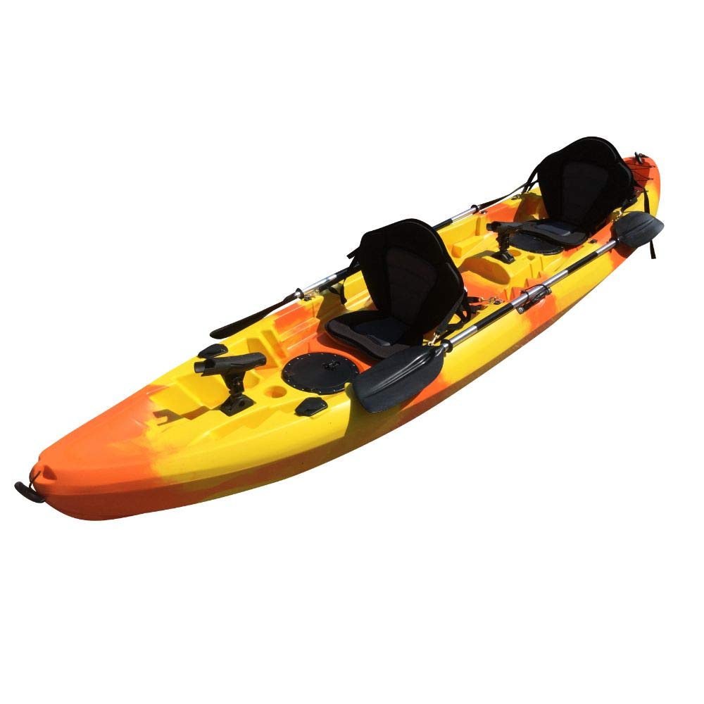 Cambridge Kayaks Double + 1 Sit On Top Fishing Kayak includes 4 Rod Holders, 2 Storage Hatches, 2 Padded Seat & 2…