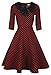 Lindy Bop 'Cassy' Vintage 1950's Parisian Style Three Quarter Sleeve Bow Dress