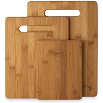Deglon Meeting Knife Set Totally Bamboo 20-7930 3-Piece Cutting Board Set