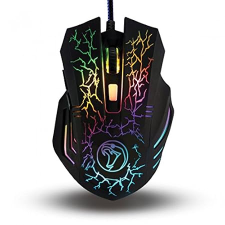 NEW MOUSE GAME - 7 LED COLORS , 6 KEYS, 3000 FPS, 800/1200/1600/2400DPI, 1.8M