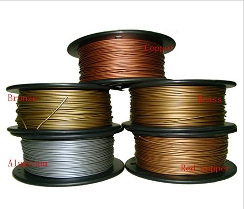 DLPJ 3D Printing Filament Metal Filament Nnet Weight 0.5kg per Pack 1.75+-0.02mm 5 Colors Available(copper, bronze, red copper, brass, aluminums)