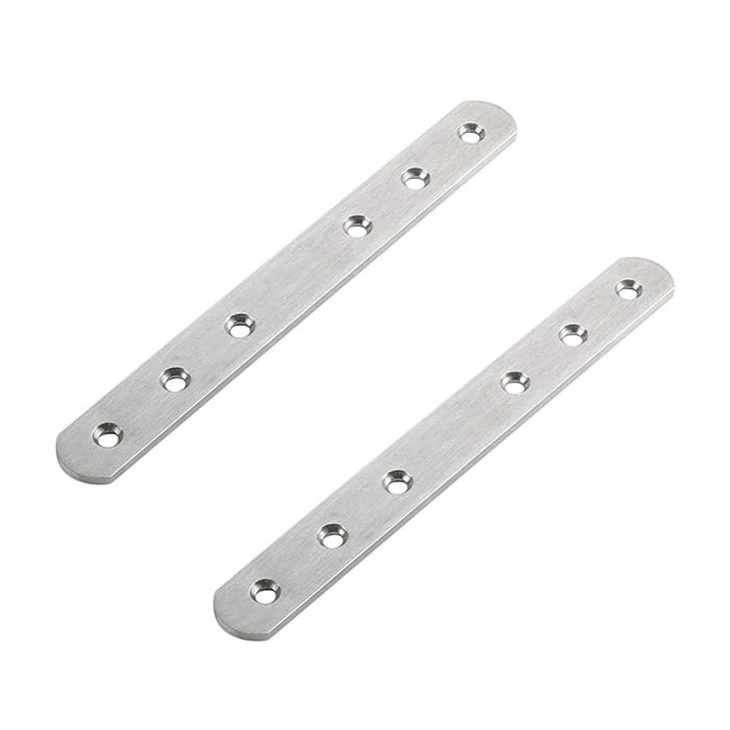 2 Pcs Flat Joining Plates, 175 x 20 Stainless Steel Flat Brackets, for Wood Metal Furniture Fixing Repair Connector