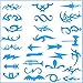 Connoworld 16pcs Hairstyle Ideas Variety Barber Hairdressing Model DIY Cool Hairstyles Stencil Hairdressing Carving Pattern Accessories Hair Styling Tattoo Template Trimmer Hair Salon Pattern Tool