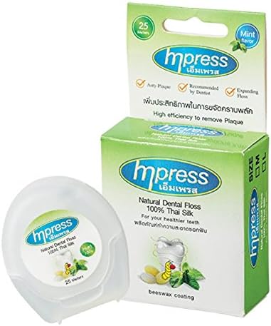 Dental Floss Natural 100% Thai Silk (25 Meter) 2 Pack