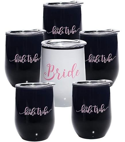 Calice da champagne Bride Tribe: decorazioni per addio al