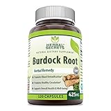 Herbal Secrets Burdock Root 425 Mg Capsules (Non-GMO) - Promotes Blood detoxification * Promotes Healthy Circulation* (120 Count)