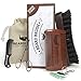 BEARDCLASS Curved Boar Beard Brush and Dual Sided Comb Kit Set with Mustache Nose Scissors and Small Comb