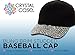 Crystal Case Studded Rhinestone Brim Adjustable Baseball Cap Hat (Black)