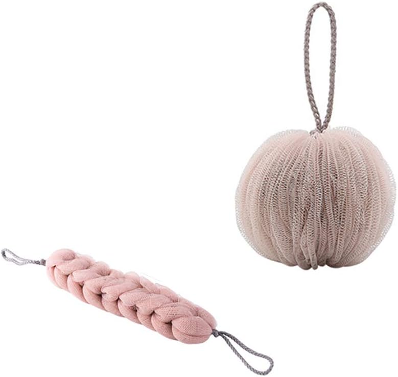 Omenluck 2Pcs Long Bath Loofahs Exfoliating Stretchable Braided Mesh Shower