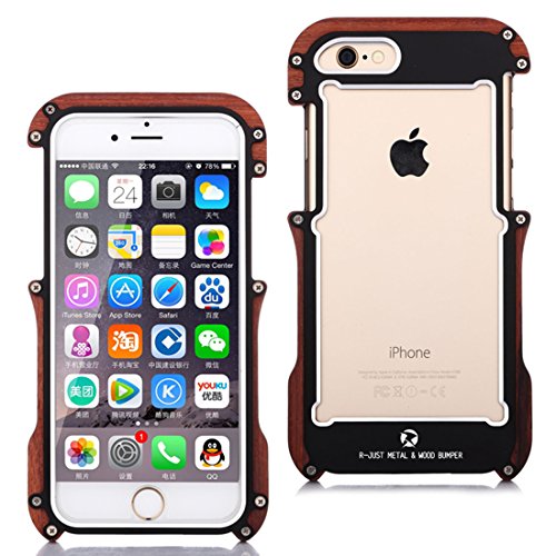 Iphone 6s plus case,iphone 6s plus wood metal case,vint…