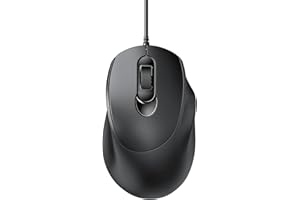 Wired Office Mouse 3 Adjustable DPI Silent Ergonomic USB Mouse with Smooth Silicone Scroll Wheel Plug and Play Compatible wit
