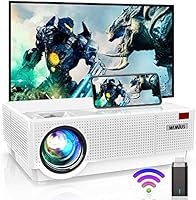 Projector, WiMiUS P28 7800L WiFi 4K LED Projector Native 1920x1080 Video Projector 10000:1 Contrast Support Zoom, 400’’...
