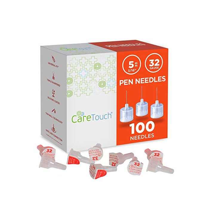 Care Touch Pen Needle 32G 3/16-5mm 100ct