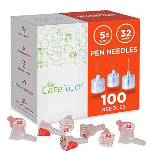 Care Touch Pen needle 32G 3/16-5mm 100ct