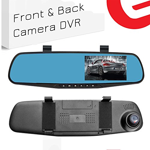 Ezonetronics Car Camera | Car Video Recorder Full HD 1080P | Car Video Camera 4.3 Inch LCD with Dual Lens for Vehicles Front & Rearview Mirror | DVR Vehicles Dash Cam 2010