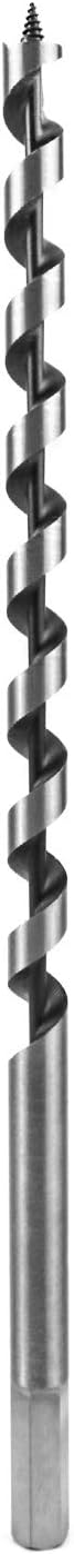 QWORK Wood Auger Drill Bit 12mm x 300mm for Shallow Deep Hole Wood Cutting