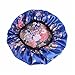 Qhome Luxury Wide Band Satin Bonnet Cap Comfortable Night Sleep Hat Hair Loss Cap