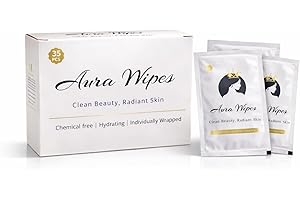 Aura Wipes Makeup Removing Wipes – Hydrating Cucumber Essence, Alcohol-Free & Fragrance-Free, Removes Waterproof Makeup, Indi