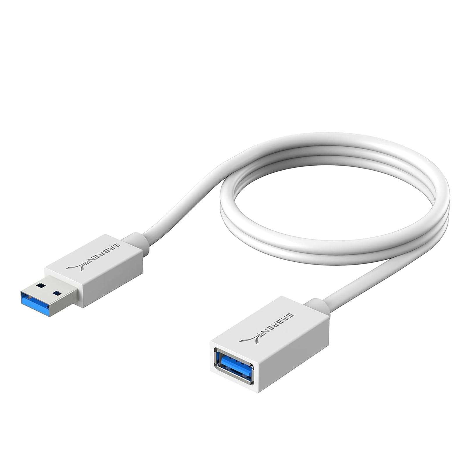 SABRENT 22AWG USB 3.0 Extension Cable A Male to A Female [White] 3 Feet (CB-303W)