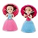 Evursua 2 Pack Scented Cupcake Dolls Toys with Surprise,Reversible Cake Transform to Mini Princess Doll (2 Pack)