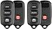 2X KeylessOption Key Fob Cover Case Replacement for 1999 2000 2001 2002 2003 2004 2005 2006 2007 2008 2009 Toyota Sequoia 4Runner Remote Shell, HYQ12BBX HYQ12BAN HYQ1512Y, No Programming Necessary