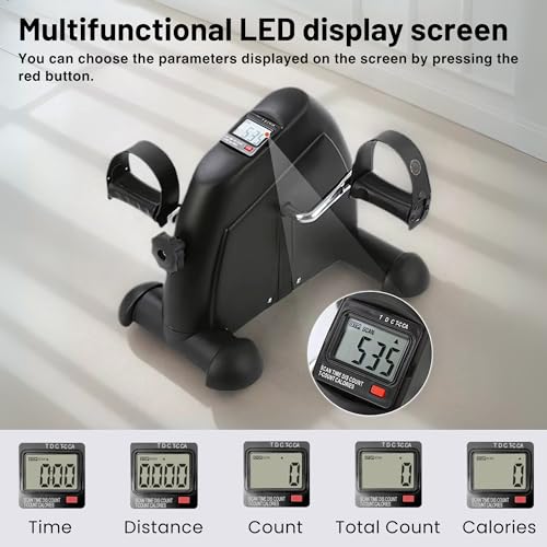 Pedaler, Folding Exercise Bike, Mini Electric Elliptical, Pedal Exerciser, Elliptical Trainer for Elderly and Adults with Screen, Adjustable Resistance, Exercise at Home, Office