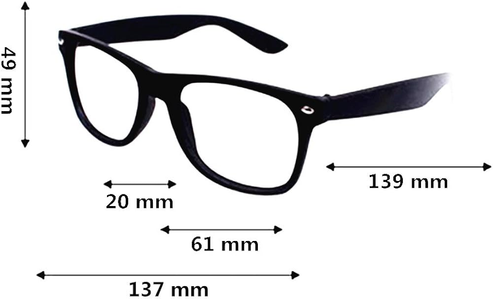 FancyG Classic Retro Fashion Style Glasses Frame Eyewear NO LENS - Matte Black: Clothing