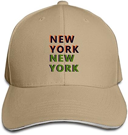 TOPNN New York New York Sandwich Peaked Cap Natural
