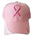 Y&W Headwear Set of 4 Breast Cancer Awareness Pink Ribbon Baseball Caps Hats/Pink on Pink