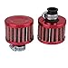 Farmunion 2x 13mm Red Cone Mini Oil Air Intake Crankcase Vent Valve Cover Breather Filter