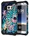 Hocase Galaxy S7 Case, SM-G930 Case, Heavy Duty Shockproof Hard Plastic+Silicone Bumper Full Body Protective Phone Case for Samsung Galaxy S7 G930 with Cute Flower Design - Mandala in Galaxy