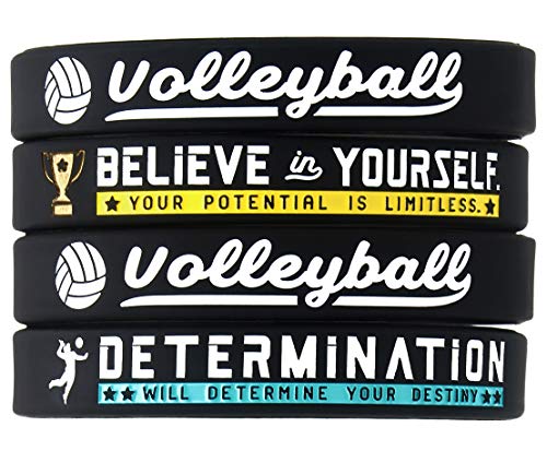 4-Pack-Volleyball-Silicone-Bracelets-with-Motivational-Sports-Quotes-Set-of-4-Inspiring-Silicone-Rubber-Wrist-Bands-Unisex-Volleyball-Gifts-Jewelry-Accessories-for-Boys-Girls-Men-Women