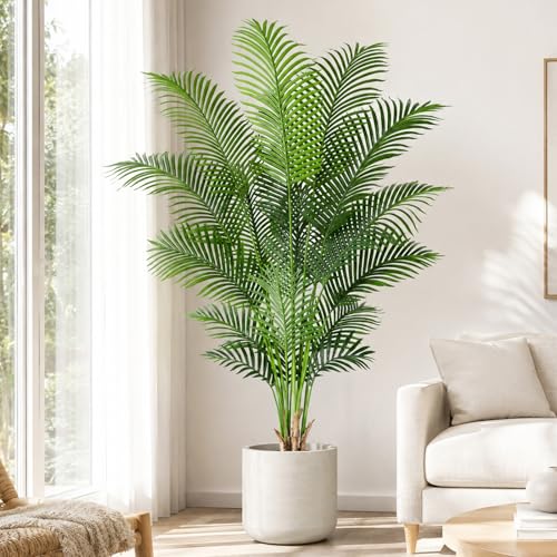 Keeplush Artificial Plant Areca Palm Tree Large 180 cm Artificial Tree Indoor and Outdoor Decorative Artificial Plants Living Room Bedroom Balcony Decoration Home Modern (1 Pack)