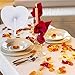 Cusfull 48 Pack White Folding Paper Fans Handheld Paper Fans for Wedding/Party/Party Favours (Heart Shape)