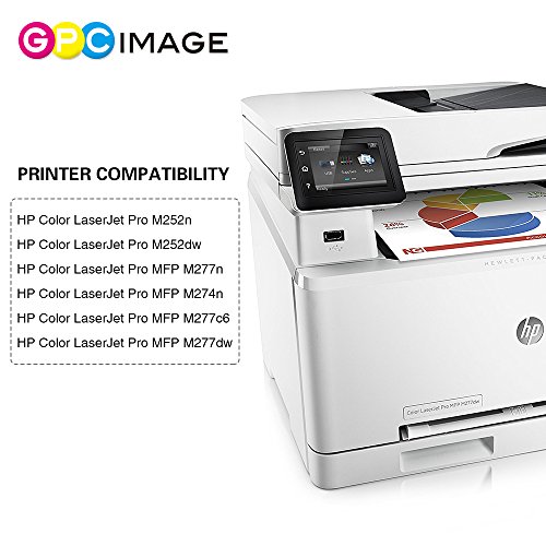 GPC Image 4PK New 201A Compatible Toner Cartridge Replacement for HP 201A CF400A HP 201X CF400X CF401A CF402A for HP Color LaserJet Pro M252DW M252N Pro MFP M277DW M277C6 M277 M252 Toner Ink Printer